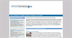 Desktop Screenshot of anwaltzentrale.de